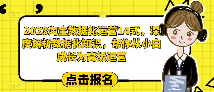 023淘宝数据化运营14式，深度解析数据化知识，帮你从小白成长为高级运营"